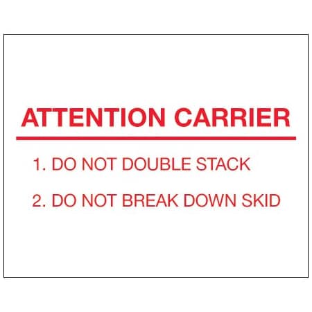 Bsc Preferred 8 x 10'' - ''Attention Carrier'' Labels BUY00028518